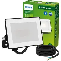 Philips Wandleuchten Lois, 10 W, Wandbeleuchtung für den Außenbereich, Schwarz, Metall, IP65, Garten, Terrasse, I