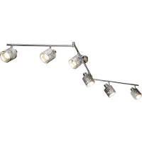 Globo Lighting RGB LED Deckenlampe, Dekorstanzungen, silber, L 145 cm
