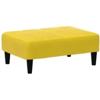 Décoshop26 - Fußhocker/Hocker 77 x 55 x 31 cm in gelbem Samt DEC030350