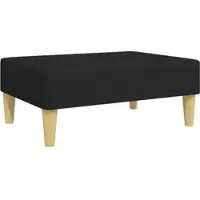Décoshop26 - Fußhocker/Fußstütze 77 x 55 x 31 cm aus schwarzem Stoff und Sperrholz DEC030518