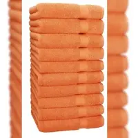 Betz 10 Stück Handtücher PREMIUM 100% Baumwolle Größe 50x100 cm Farbe orange