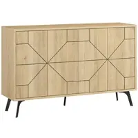CALICOSY SIDEBOARD mit 4 Türen und dekorierten Türen L123 cm - Dune