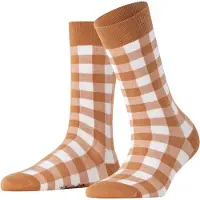 Burlington Socken "Vichy" Einheitsgröße 36-41, Karomuster, gekämmte Baumwolle