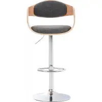 CLP Barhocker Kingston Stoff drehbar und stufenlos verstellbar natur/hellgrau