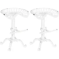 CLP 2er Set Barhocker Butch höhenverstellbar | Farbe antik weiß