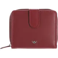 Golden Head Leder Geldbörse Polo RFID Protect Minibörse mit Riegel 1006 Rot dunkelrot