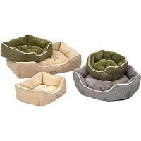 OEM Tierbett aus Polyester, Größe 61 x 48 x 18 cm, Farbe Grau