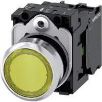 Siemens Ill pushbutton 22mm yellow 1NO