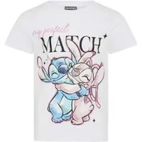 Kidsworld T-Shirt "STITCH: perfect match - Disney Shirt" Kurzarm, mit Rundhalsausschnitt, bedruckt, aus Baumwolle