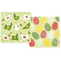 Home Fashion , Huhn oder Ei?, Cocktail-Servietten 25 cm x 25 cm, im Viertelfalz, 2 Designs je Packung, 10+10 Stück pro Pack, 12 Pack pro Karton