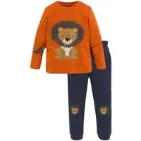 Kidsworld Shirt & Hose "2tlg. Set Langarmshirt+Hose" Set, 2, 2 Stk. mit Löwendruck