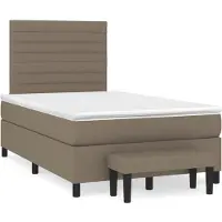 Syfax Boxspringbett mit Matratze Taupe 120x190 cm Stoff