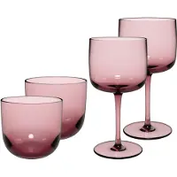 Like. by Villeroy & Boch Gläser-Set "Wein- und Wassergläser Like Glass 4er Set" Handwäsche wird empfohlen