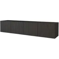 ALTDECOR TV-Schrank KITO-W mit Gefrästen Fronten 2x100x40x40 Lowboard hängend, TV Möbel, TV Cabinet, Fernsehtisch, Fernsehschrank, TV Kommode, TV Tisch, TV Sideboard, TV Board - Schwarz