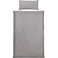 Erwin Müller Mako-Satin Bettwäsche Landshut in silber | Gr.: 135x220-cm-40x80-cm