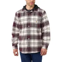 Carhartt Sweatjacke Flannel Fleece Lined Hooded Shirt Herren Malt-S