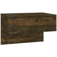 Décoshop26 - Wandmontierter Nachttisch mit Schublade 60 x 40 x 40 cm braunes Holzwerkstoff DEC034252