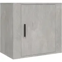Décoshop26 - Wandmontierter Nachttisch mit Fach und Tür 50 x 30 x 47 cm Holzwerkstoff grau DEC034301