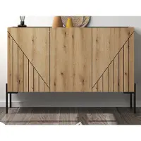 Inn.Furn Sideboard "Norick" in Evoke Eiche Kommode 120 x 81 cm, Soft-Close