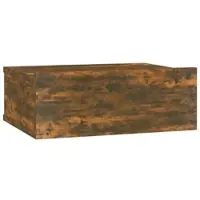 Décoshop26 - Wandmontierter Nachttisch mit Schublade 40 x 30 x 15 cm braunes Holzwerkstoff DEC033920