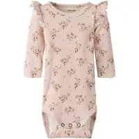 Lil´ Atelier Lil' Atelier Body l/ä - Rib - NbfGavo - Hushed Violet/Flowers - - 1 Jahr (80) - Body L/Ä