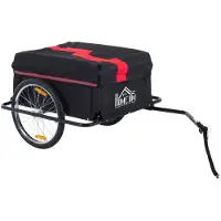 HOMCOM Transportanhänger Lastenanhänger Fahrrad Anhänge Fahrradanhänger CargoTrailer
