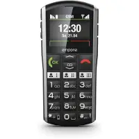 Emporia SIMPLICITY, Balken, 5,08 cm (2"), 220 x 176 Pixel, Bluetooth, 1200 mAh, Schwarz, Silber