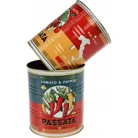 Rex London Aufbewahrungsdosen Passata Metall Dosen 2er Set Retro-Stil Aufdruck
