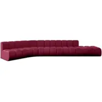 ALTDECOR Modulares Sofa Ecksofa in L-Form - Brilo-L2 - 471x174x70 cm Bordeauxrot - Corner modular Sofa Eckcouch Couch Wohnlandschaft Cauchsofa Bodensofa Polstersofa