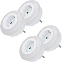 HAC24 4x LED Steckdosenlampe Kaltweiß Nachtlicht Nachtlampe Steckdosenleuchte Steckdose Lampe Licht Steckdosenlicht