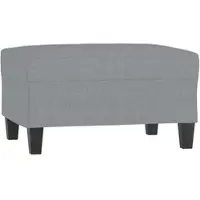 Décoshop26 - Fußhocker 70 x 55 x 41 cm aus grauem Stoff DEC030253
