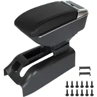 M MODECAR VW Golf IV 97-06 Armlehne mit Ablagefach, SCHWARZES + Montagesatz