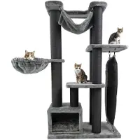 Canadian Cat Company Kratzbaum Morgan · grau · ca. 90 x 48 x 160 cm