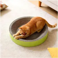 Markenlos Rundes Katzenkratzbrett | Runde Kratztonne als Spielzeug für Kätzchen - Schüsselförmiges Kratzboard für Katzen | Zum Schutz der Möbel und zur Bereicherung der Aktivitäten