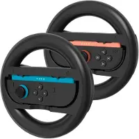 Nikcorp Lenkrad für die Konsole Zubehörset für Nintendo Switch 2 2 Szt Schwarz