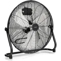 GIANTEX 160W Standventilator Ø57cm, tragbare Windmaschine mit 3 Geschwindigkeitsstufen & Aluminium-Lüfterflügel, Bodenventilator für Garage, Lager, Werkstatt