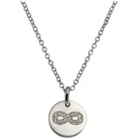 Zeeme Collier 925/- Sterling Silber Zirkonia weiß 42+5cm Glänzend ZEEme Weiß