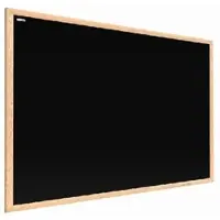 Allboards Schwarze magnetische Kreidetafel mit Naturholzrahmen 100x80 cm