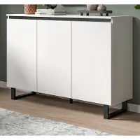 Inn.Furn Sideboard "Gelia" in weiß und schwarz Kommode 120 x 84 cm, Soft-Close