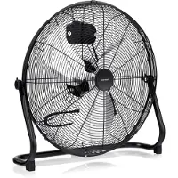 Costway Bodenventilator 51cm, Windmaschine 160W mit 3 Geschwindigkeitsstufen, Boden Ventilator im Chrom Design, stufenlos neigbarer Ventilatorkopf, 145° einstellbarer Neigungswinkel