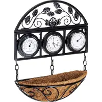 Hi Wetterstation mit Blumenschale ca. 26 x 8 x 32 cm