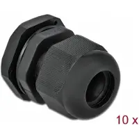 DeLOCK Kabelverschraubung PG16 10 Stück schwarz, Schwarz, Kunststoff, 10 Stück(e), PG16, 1,4 cm, IP68
