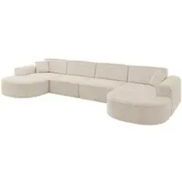 ALTDECOR Ecksofa in U-Form MARI-U2 - 388x171x79,5 cm Beige - Corner Sofa Bett Eckcouch Couch L-Form Wohnlandschaft Cauchsofa