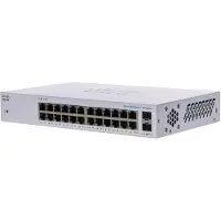 Cisco Business 110 Series 110-24T - Switch - unmanaged - 24 x 10/100/1000 + 2 x Kombi-Gigabit-SFP - Desktop, an Rack montierbar, wandmontierbar