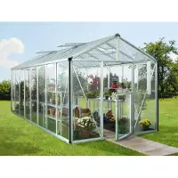 Pergart Vitavia, Gewächshaus "Zeus 15700", aluminium eloxiert, 15,7 m², 3 mm ESG, 10 mm HKP
