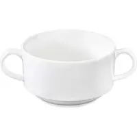 Wilmax Suppentasse 350 ml aus Porzellan, Weiß WL-991230/A