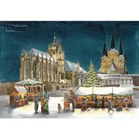 Pappnoptikum Erfurter Dom Adventskalender mit nostalgischem Motiv aus Papier