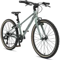 Bikestar Leichtgewicht 9kg Kinder Jugend Fahrrad Aluminium ab 8-9 Jahre | 24 Zoll 8 Gang Shimano Schaltung Ultra Leicht | Grün