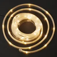 Hellum Lichtschlauch LED Lichterkette matt 30 LEDs Deko Outdoor IP44 Garten Batterie