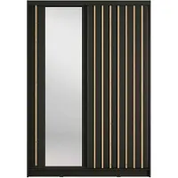 Masseno Schiebetürenschrank VEYDAR 155/215/62cm 2-türig mit Spiegel Grau